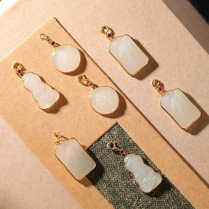 (Xiong's Jewelry) Natural Hetian Jade Bracelet White Jade Seed Material Sheep Fat Jade Old 108 Hand Wrist Play Bracelet