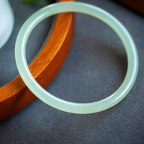 (Xiong family jewelry) buy good jade to Xiong family natural Hetian Yuhu water green pendant bracelet bracelet single circle bracelet