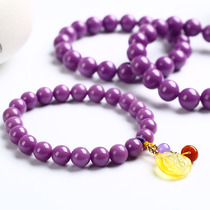 (Bear home) Natural violet purple MICA bracelet choker square brand water drop