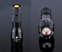 T6 strong light flashlight telescopic zoom focus 18650 charging long range night riding outdoor equipment riding lighting