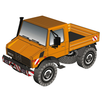 Childrens puzzle DIY stereo manual Mercedes truck simulation car 3D paper model toy
