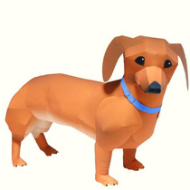 3D Paper Die Solid Puzzle Model Diy Hand Folded Paper Children Toys Emulated Animal Salaid Dog Pet Pooch