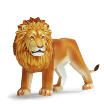 Childrens puzzle DIY stereo manual manual simulation animal doll lion 3D paper - based model paper - art toys