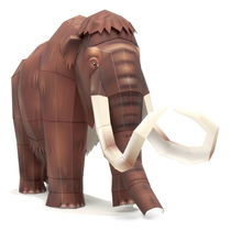 Childrens puzzle DIY stereo manual manual simulation of animal elephant mammoth 3D paper - art toys