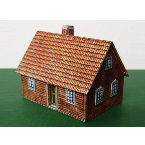 Children's educational DIY handmade mini cabin small house house building 3D paper model toy