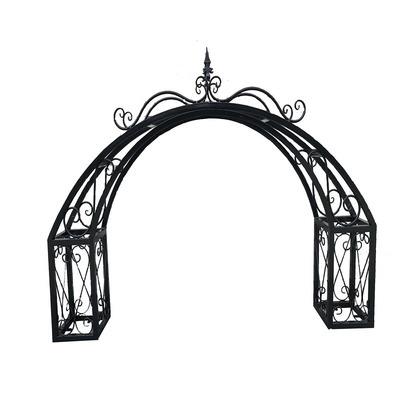 Courtyard door head arched flower stand custom-made wrought iron gardening half arch garden pier arched size door head