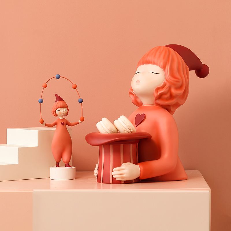 Creative Elf Jewelry Cosmetics Brush Storage Box Living Room Dresser Desktop Decoration Ornament Nordic Student