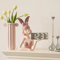 Modern Girl Simple Desktop Clock Clock Clock Desktop Clock Swing Электронные будильники Студент High Beauty High Beauty