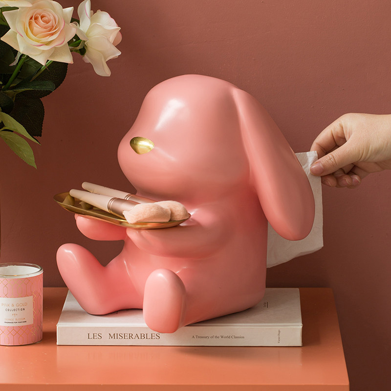 European Light Luxury Creative Multi-function Tissue Box Collection Box Tea Several Accessories Household Living Room Lovely Decorated Pumps Box