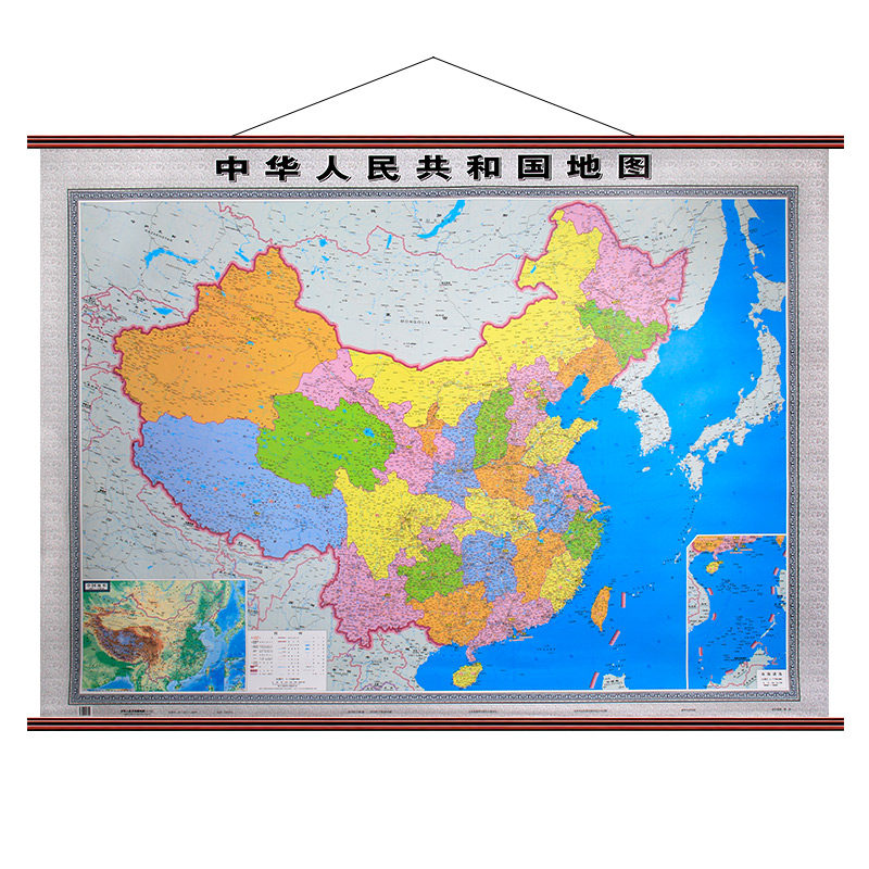 (high end version) China map wall chart 2020 New genuine fine clothing oversized version approx. 1 6 x 1 2 m office room for home wall hanging large map whole sheet no splicing imitation red wood hanging wall hanging high