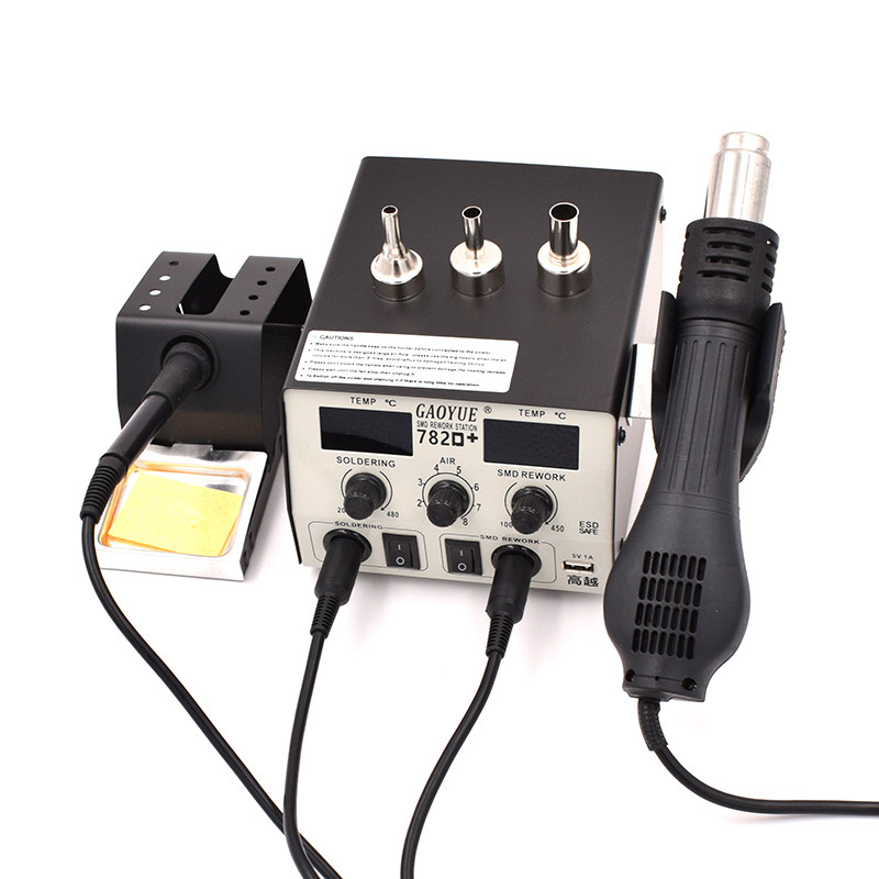 High - power full copper transformer of GAOYUE 782D constant temperature hot air gun