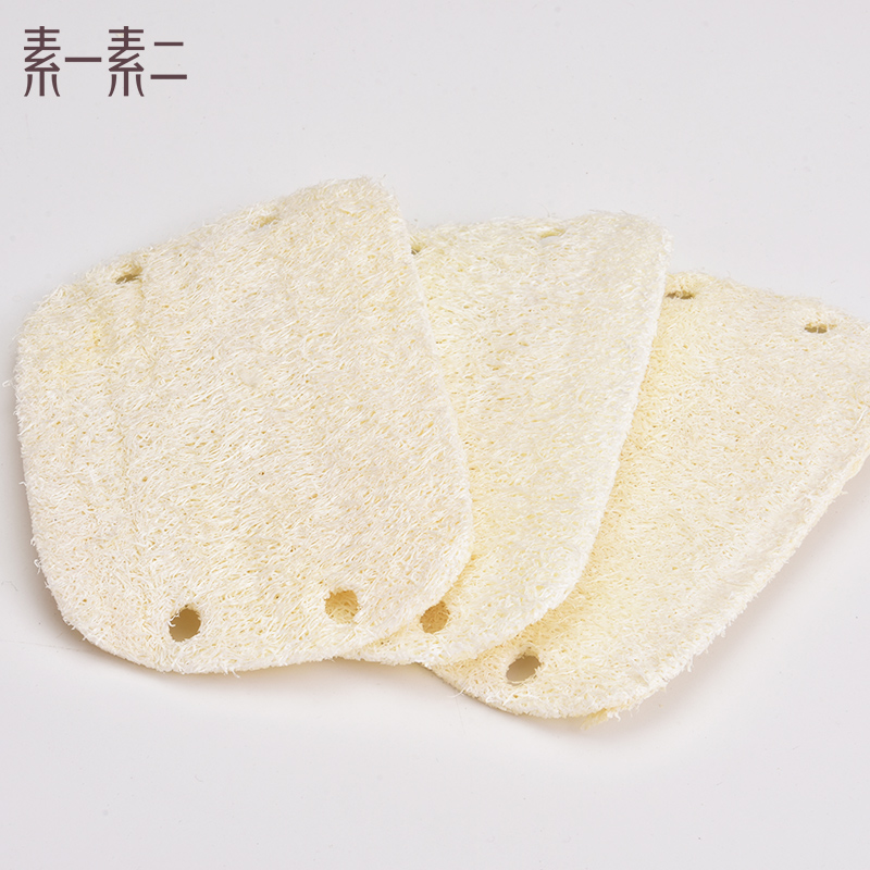 Sun - 2 natural silk brush cookware dishwash kitchen household cleaning cloth brush replace 3 pieces