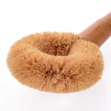 素一素二 Натуральная кокосовая пальма с длинной ручкой для мытья горшка щетка