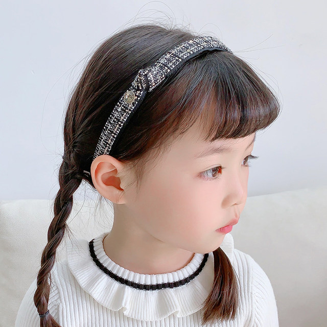 Hairbands for children, small fragrant style headbands, students' diamond-encrusted anti-slip teeth, girls' hairpins, junior high school students, elementary school students' stylish headbands