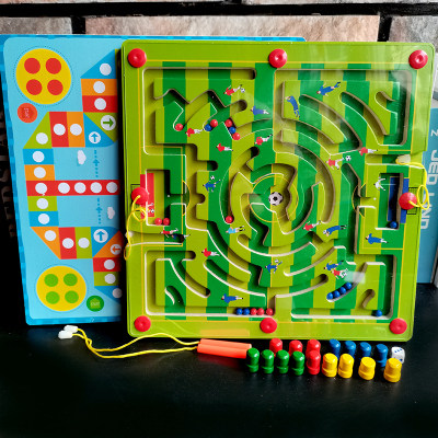Concentration memory training magnetic pen maze beads toys 2-3-4 years old children flying chess