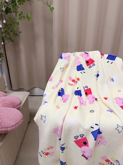 Cartoon printed flannel blanket air conditioning sofa blanket office knee blanket student children nap blanket