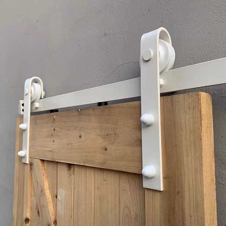 Net Red Barn Door Classic style pulley track hanging wheel hanging wheel white pure white full white barn door pulley track