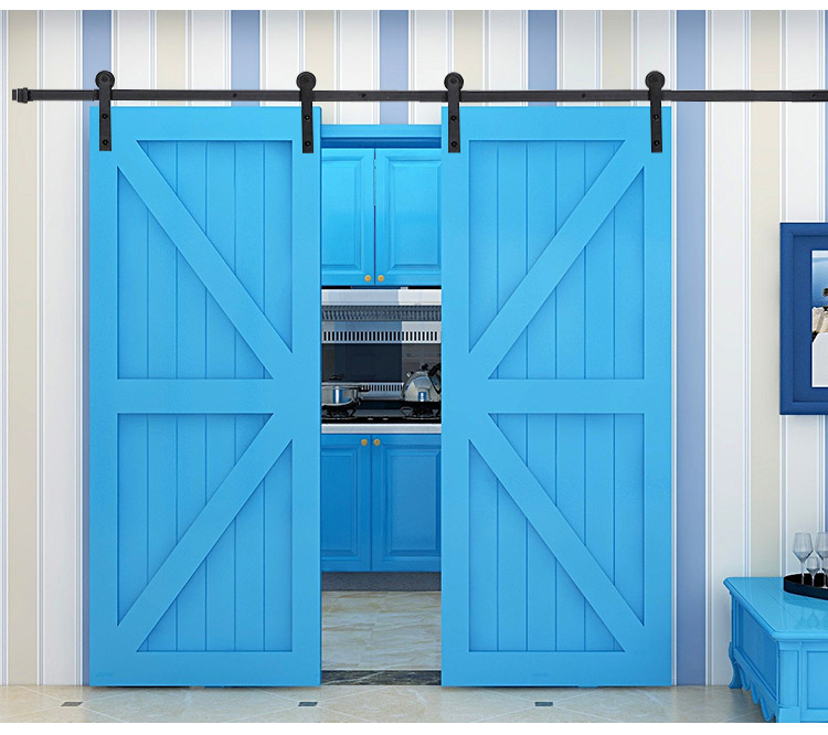 Sliding Door Track Accessories American-Style Barn Door Double Door Straight Arm Type Straight Board Type Sliding Door Push-Pull Door Partition Door Movable