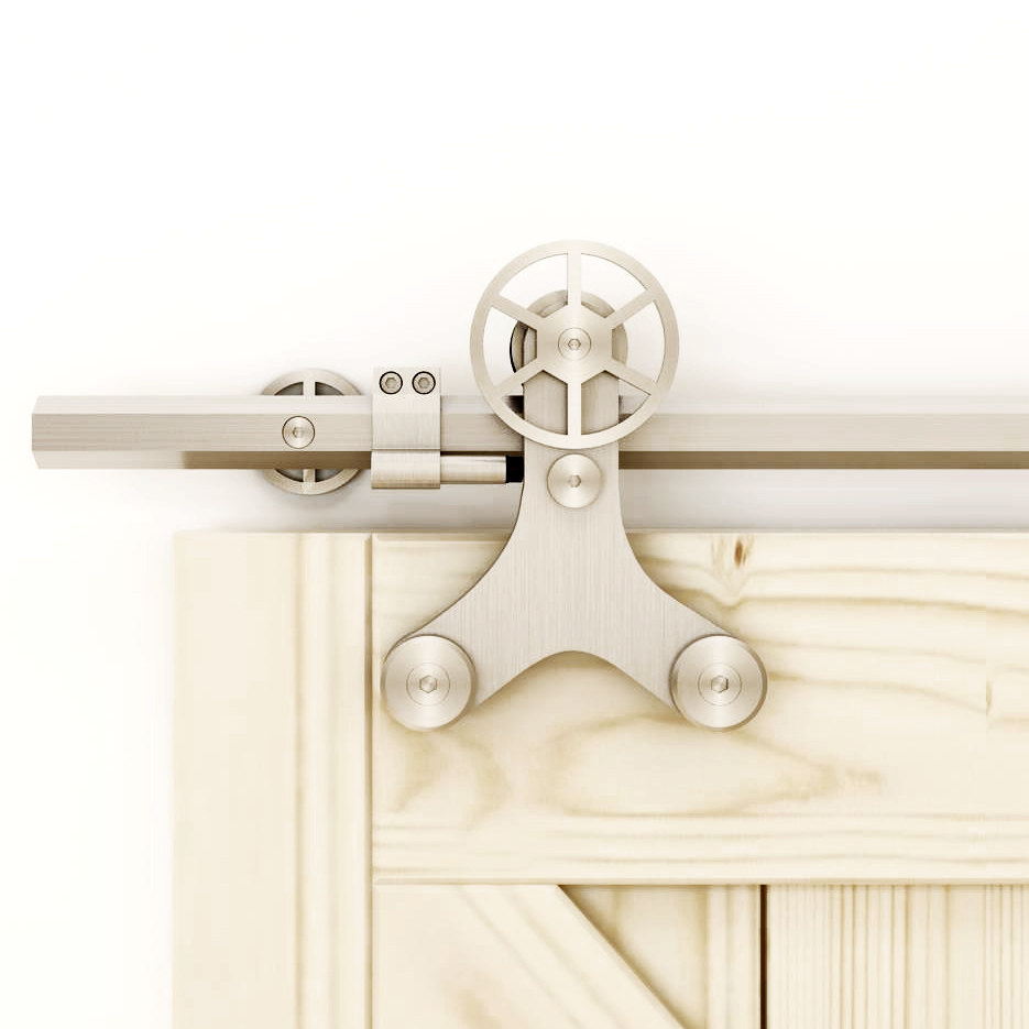 Barn door hanging wheel track 304 Stainless Steel Kitchen Door Bathroom Glass Door sliding door pulley upper wheel suspension wheel moving door