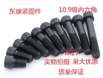 10 Grade 9 Hexagon bolt Cylindrical head Hexagon screw Cup head bolt M27 Black