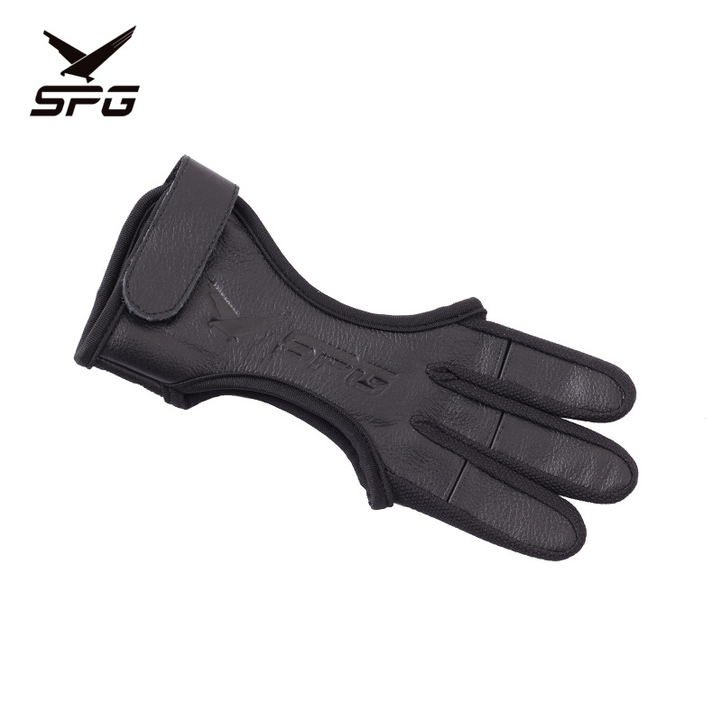 Archery Handsets Men's Three-finger Professional Rangers Indoor Adult Bow and Arrow Anti-Curved Bow Equipment Outdoor Special Deer Leather Gloves