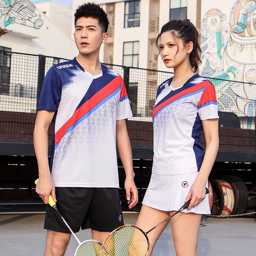 Быстросохнущий комплект подходит для мужчин и женщин для бадминтона, теннисная летняя спортивная футбольная форма для настольного тенниса, короткий рукав, для бега, делается под заказ