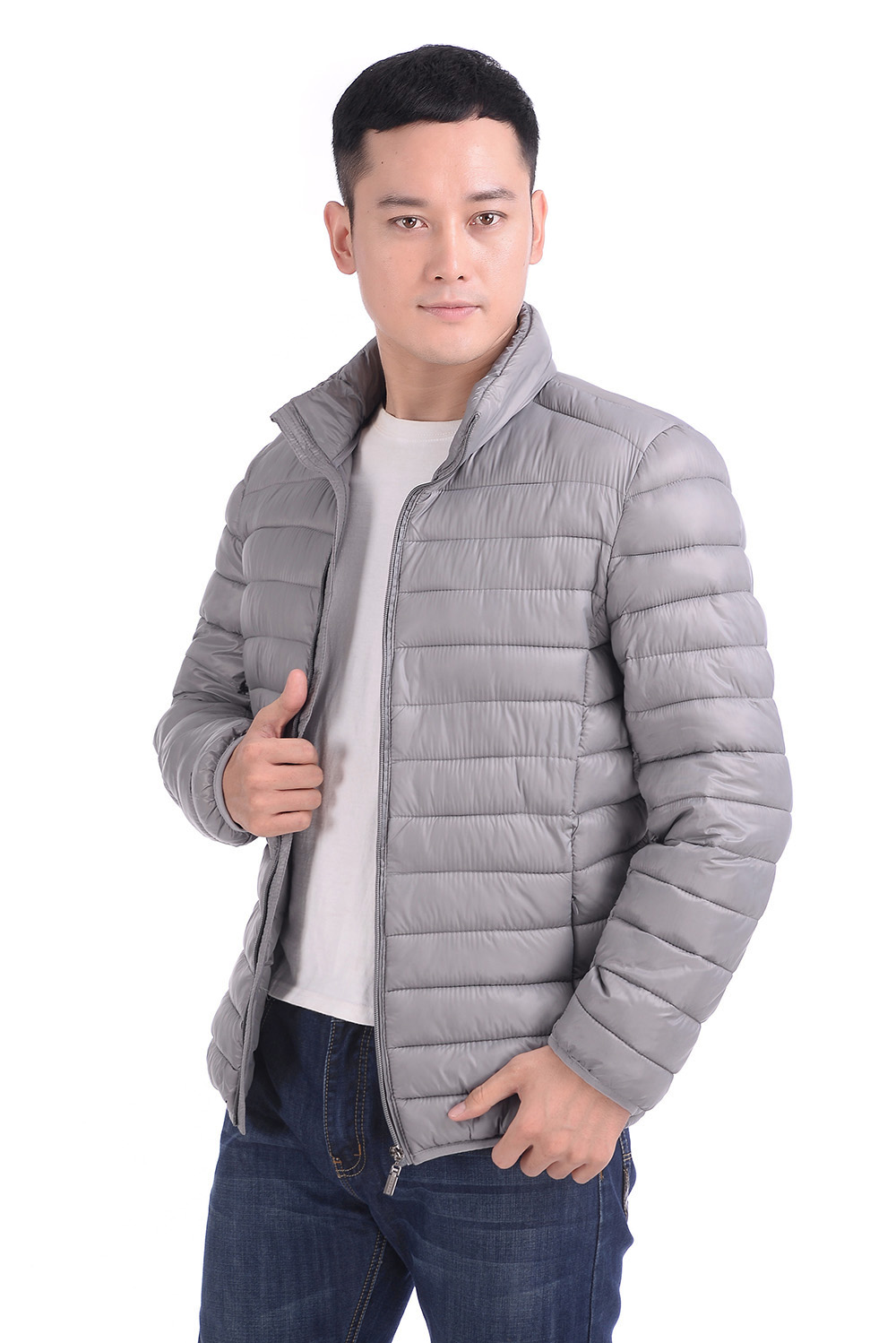 Mùa thu và mùa đông nam áo khoác bông nhẹ xuống áo khoác bông cotton trung niên nam đệm bông giản dị kích thước lớn áo khoác mùa đông áo khoác nam 2021