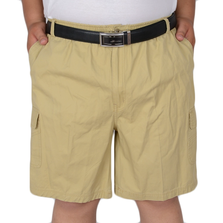 Đặc biệt hàng ngày cộng với phân bón để tăng quần short cotton Mùa hè co giãn 5 điểm Quần bố rộng vành đai cotton phù hợp