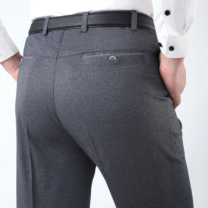Kéo dài 115 quần cộng với phân bón chất béo XL cao eo quần sâu mùa hè phần mỏng đan đàn hồi lỏng thẳng