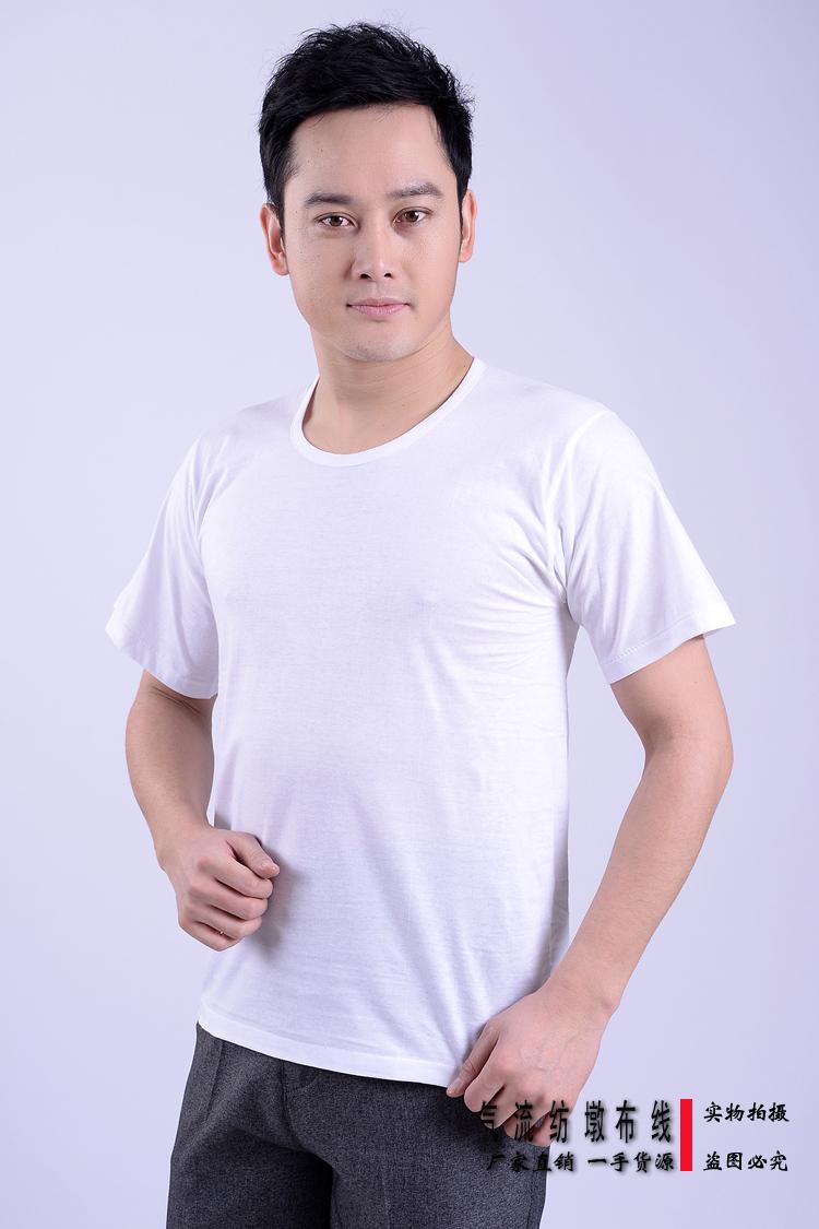 Người đàn ông trung niên cộng với phân bón XL nam mùa hè trung niên của nam giới cotton ngắn tay T-Shirt nửa tay áo cotton cũ áo sơ mi