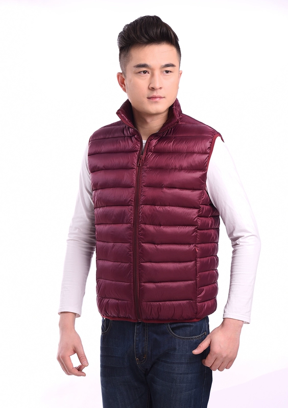 Áo vest nam cotton nhẹ vest vest vai đứng vest cỡ lớn mùa thu và mùa đông nam 2017 áo khoác nam mùa hè