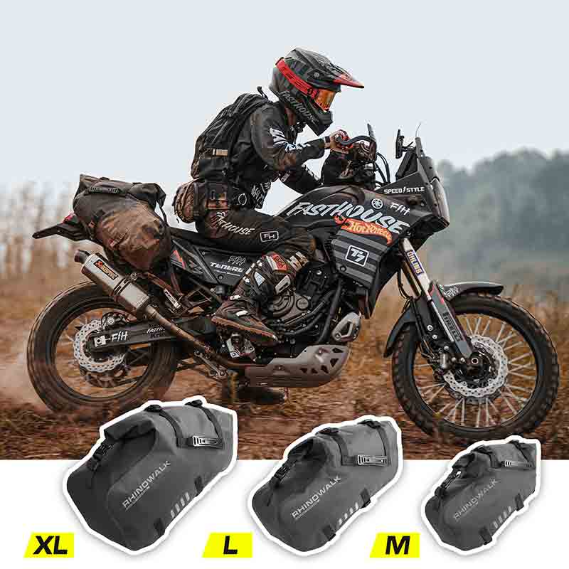 Rhinowalk Rhinoceros Motorcycle Side Bag Backseat Bag for long-distance riding waterproof rear shelving package Ferris equipped-Taobao