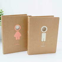 Dowling simple creative business office villain B5 A5 metal clip hard leather loose-leaf notebook 120 pages