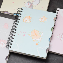 Notebook thick notebook super thick coil book A5 simple cute students with hipster hard case with paging notepad