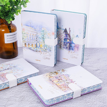 A5 Art love song color edge magnetic buckle this color page inner page student notepad creative hand book hard face notebook