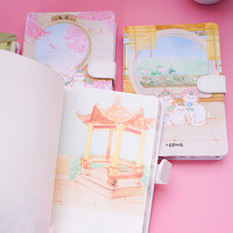 Hand account book Simple ins Wind hard face notebook art exquisite retro Chinese style illustration hand book gift