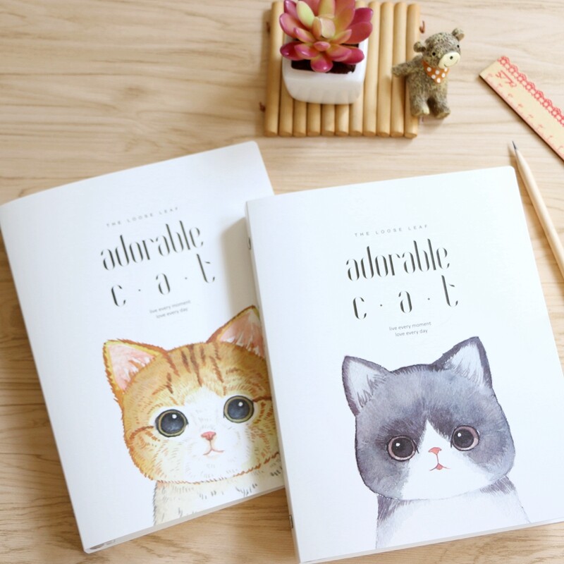 Su Tian Time Page Bermuda Cat A5B 5 Plastic Classroom Notebook Removable Soft Shell Students