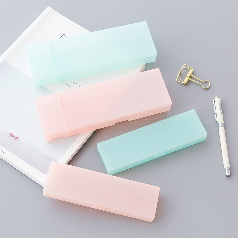 Simple and versatile creative lead pencil case translucent frosted containing pen bag pencil case containing box