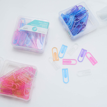 Giant door plastic paper clip Student bookmark creative student stationery office supplies boxed color ABS paper clip