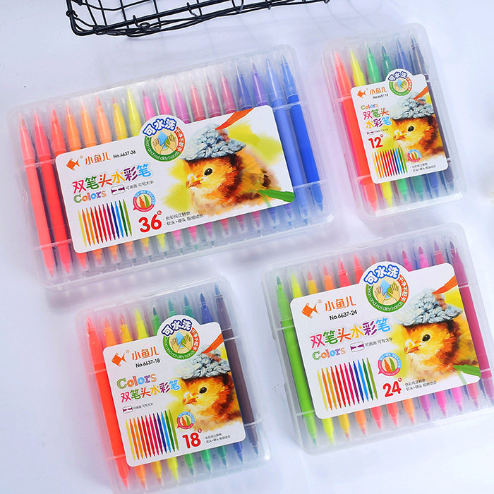 12 color 24 color 36 soft head watercolor pen children students non toxic water washing drawing pen graffiti