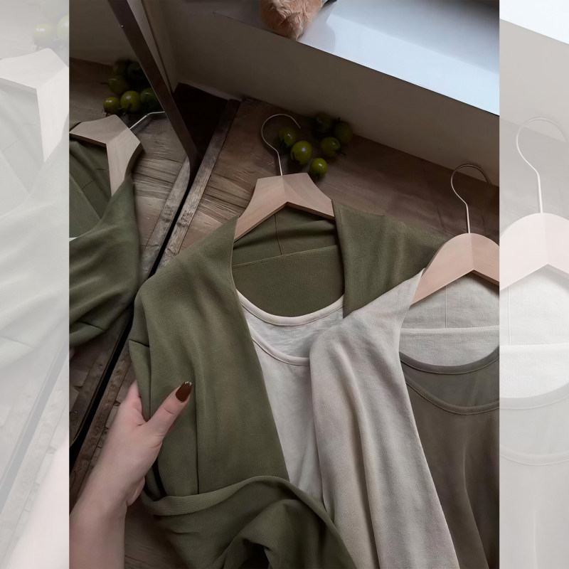 Early Autumn 2026 New Style Green V-Neck Long-Sleeve Knit Cardigan with a Relaxed and Lazy Feel, Thin Outerwear Air-Conditioning Shirt Top Early Autumn 2026 New Style Green V-Neck Long-Sleeve Knit Cardigan with a Relaxed and Lazy Feel, Thin Outerwear Air-Conditioning Shirt Top