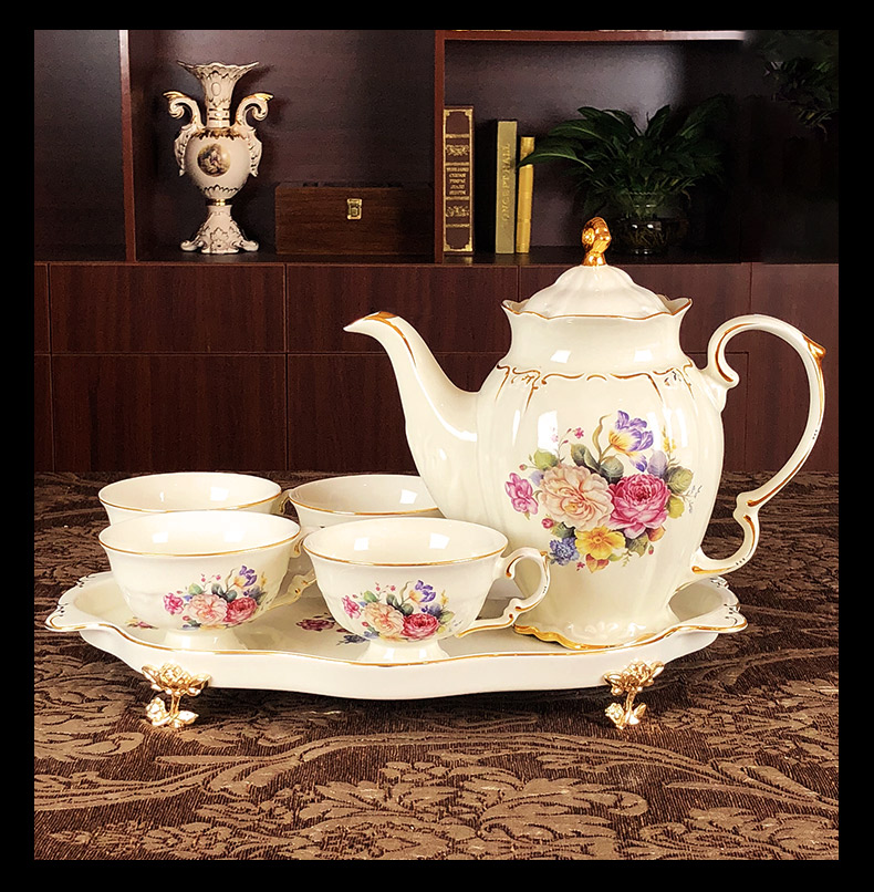 European ceramic coffee coffee cup suit to Mary English afternoon tea tea tea cups with tray key-2 luxury
