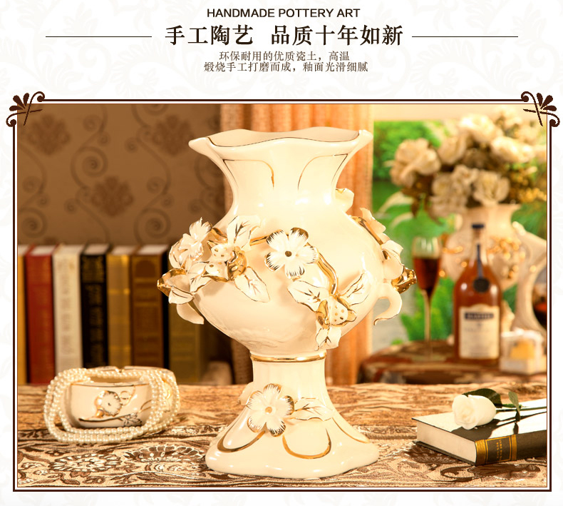 European pomegranate flowers, ceramic vase restoring ancient ways the sitting room TV ark, large flower adornment example room soft furnishing articles
