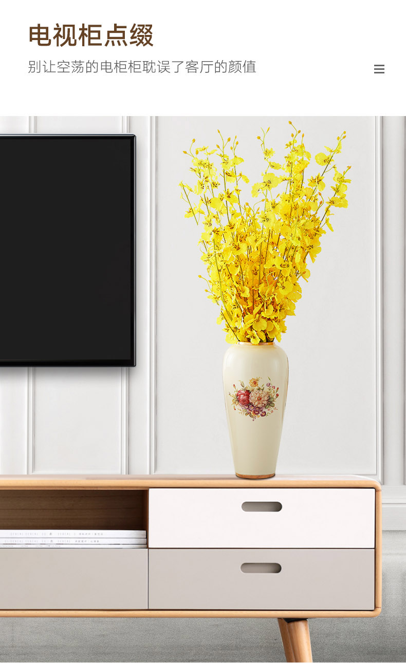 The vase in The Nordic ceramic creative furnishing articles contracted dried flower arranging flowers sitting room adornment TV ark, water raise household decoration