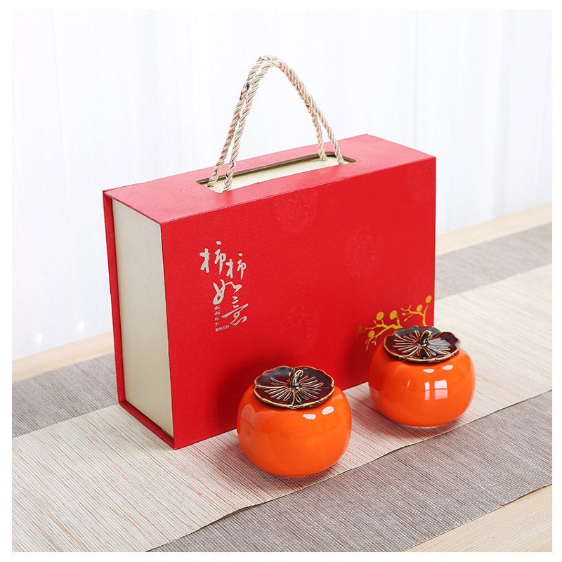 Ceramic ashtray with cover household ashtray gift - giving gifts creative move windproof office persimmon ashtray