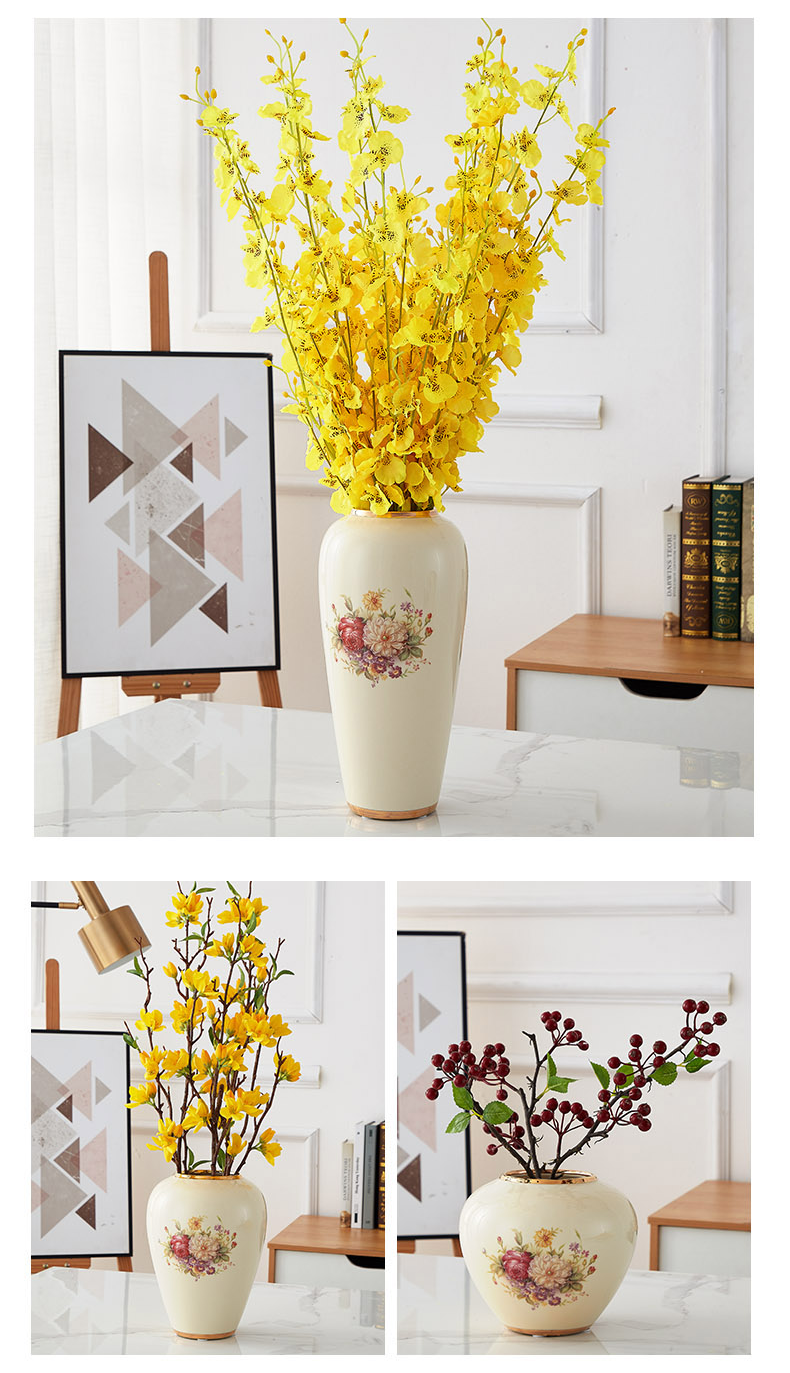 The vase in The Nordic ceramic creative furnishing articles contracted dried flower arranging flowers sitting room adornment TV ark, water raise household decoration