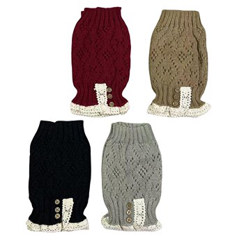 Women's socks, lace woolen socks, boot covers, knitted hollow fashion leg covers, autumn and winter foot covers, cute socks, piles of socks