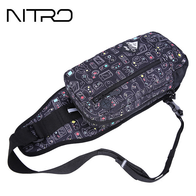 NITRO Casual Men's Chest Bag Men's Bag Han Version Wave Bag Personality Outdoor Single Shoulder Sloped Satchel Bag Chest Front Bag Woman
