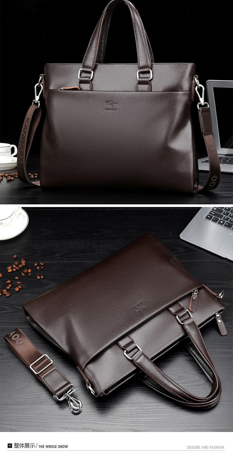 Gửi ví Dean Kangaroo Cặp tài liệu nam Túi xách nam Túi kinh doanh Túi đeo vai Messenger Túi xách nam thông thường balo laptop 15.6 inch