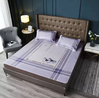 Painted cowhide mat First layer buffalo leather mat 1 8m1 5m leather bed mat Color printed cowhide soft mat